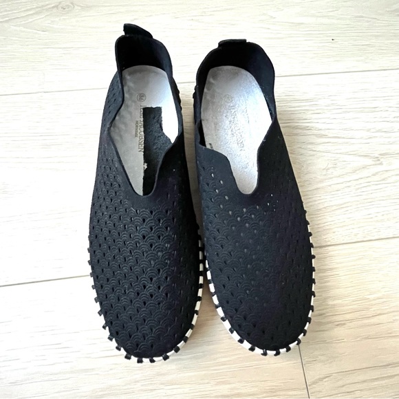 ILSE JACOBSEN Tulip 3373 Black Nubuck Slip-On Loafers Size 36 - Picture 5 of 9